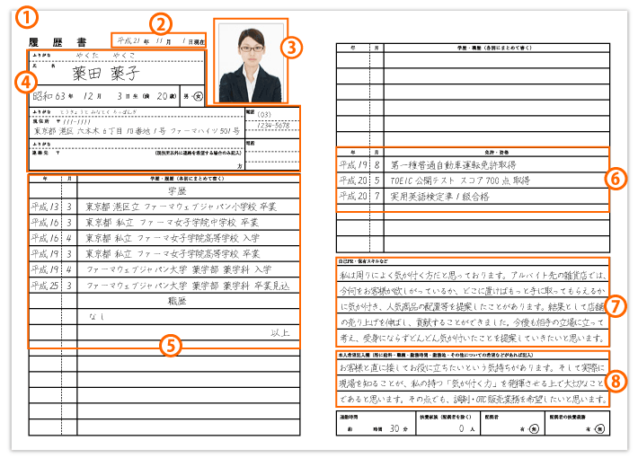 薬学生・薬剤師のための履歴書の書き方